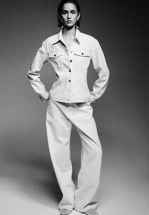 H&M - Wide regular jeans - white