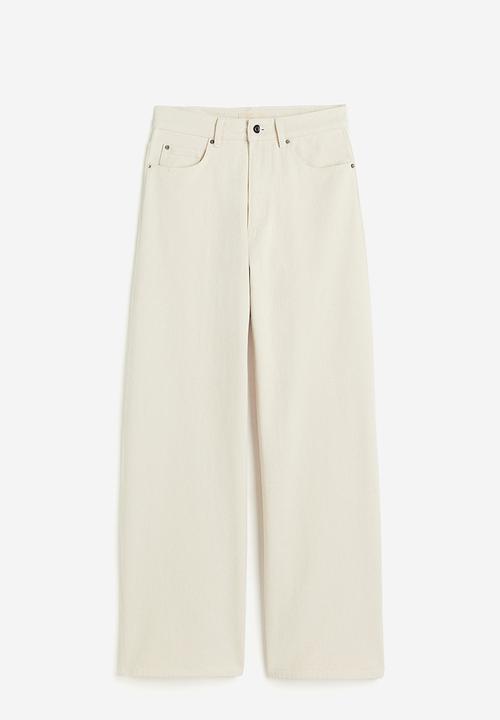 H&M - Wide regular jeans - white