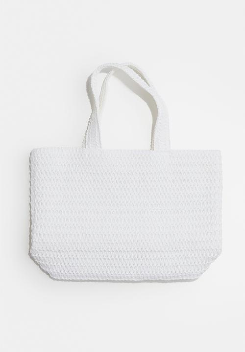 H&M - Straw shopper - white