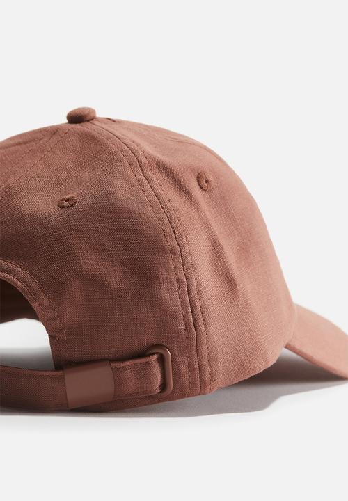 H&M - Linen cap - orange,red,brown.