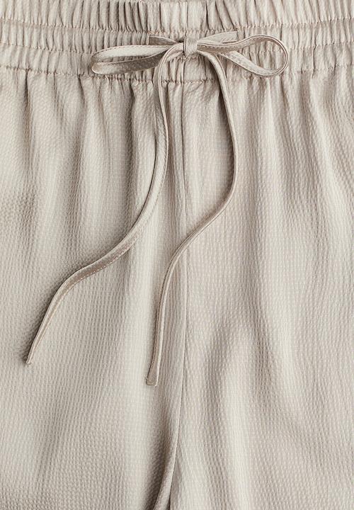 H&M - Wide pull-on trousers - light beige