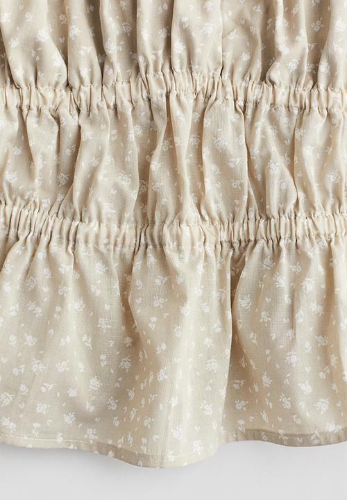 H&M - Peplum cotton blouse - beige/floral