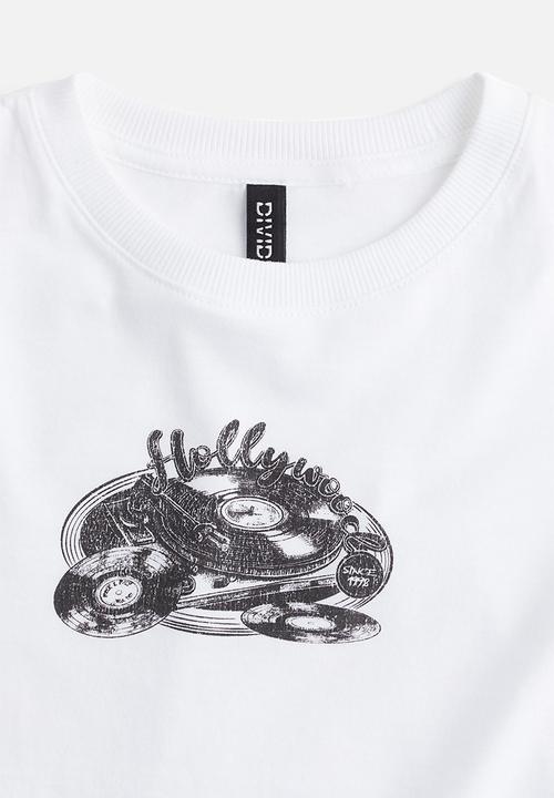 H&M - Printed T-shirt - white hollywood