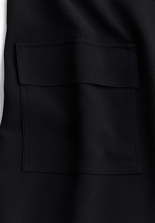 H&M - Pocket-detail mini dress - black
