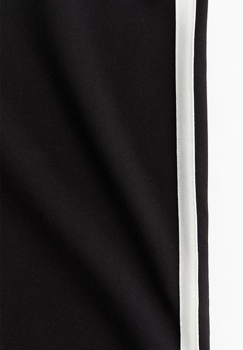 H&M - Side-striped capri leggings - black