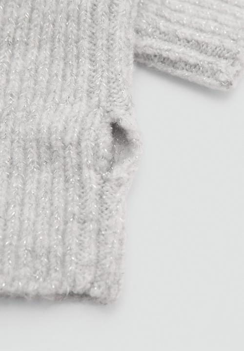 MANGO - Gloves lurexf - gray