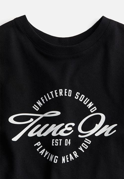 H&M - Printed T-shirt - black