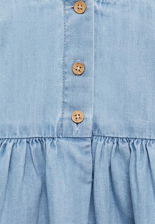 MANGO - Dress dena - open blue