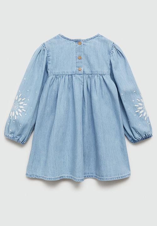 MANGO - Dress dena - open blue