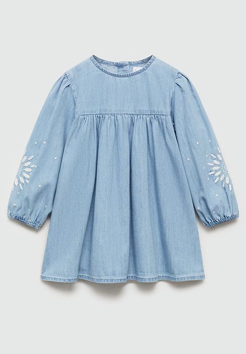 MANGO - Dress dena - open blue