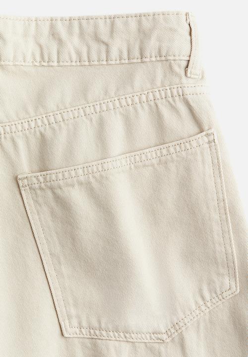 H&M - Wide low culotte jeans - beige