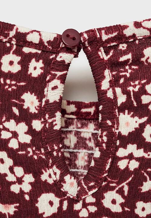 MANGO - Dress lucia - dark red