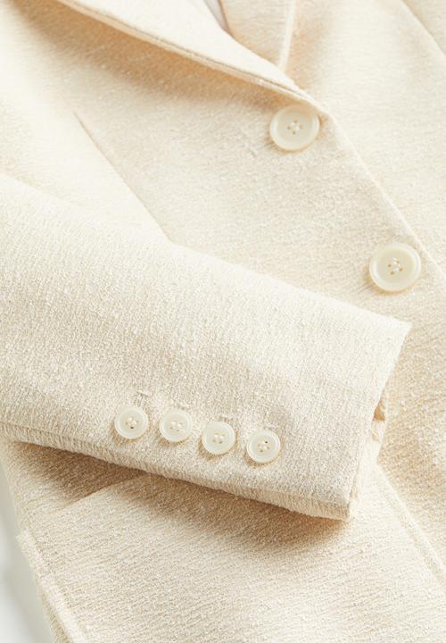 H&M - Textured blazer - cream