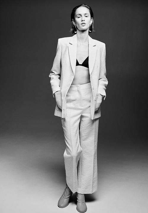 H&M - Textured blazer - cream