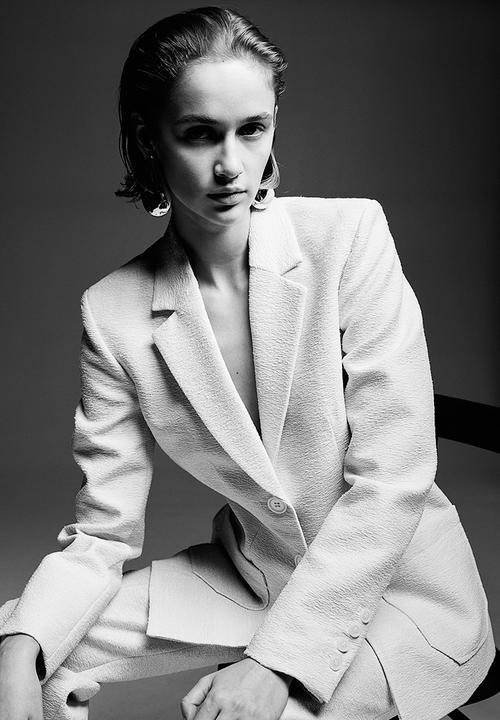 H&M - Textured blazer - cream