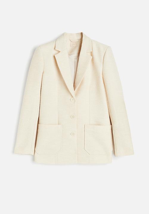 H&M - Textured blazer - cream