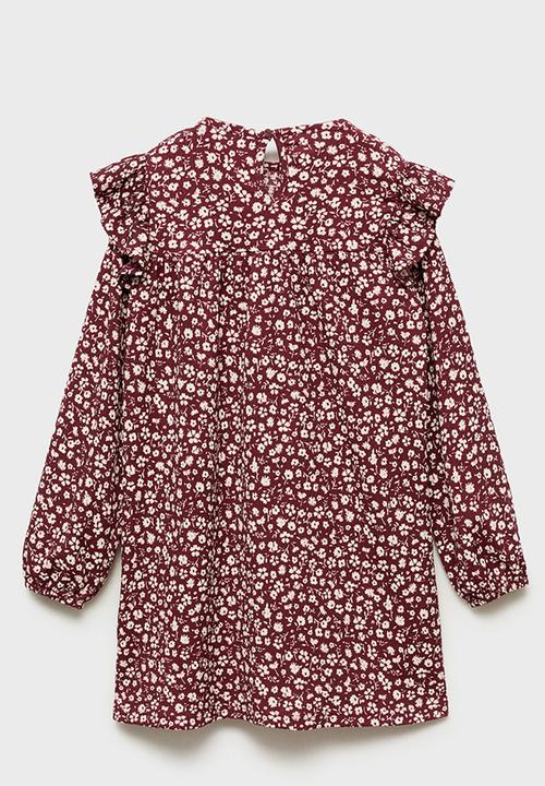 MANGO - Dress lucia - dark red