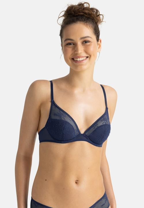 DORINA - Talia 2 pack plunge bra - blue & pink