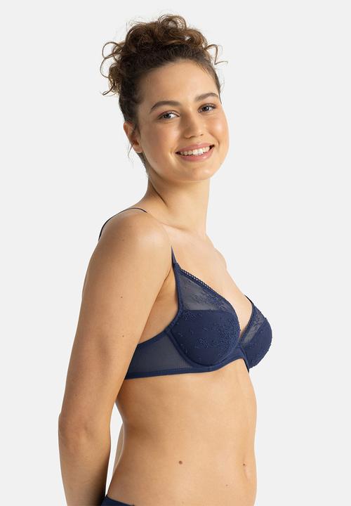 DORINA - Talia 2 pack plunge bra - blue & pink