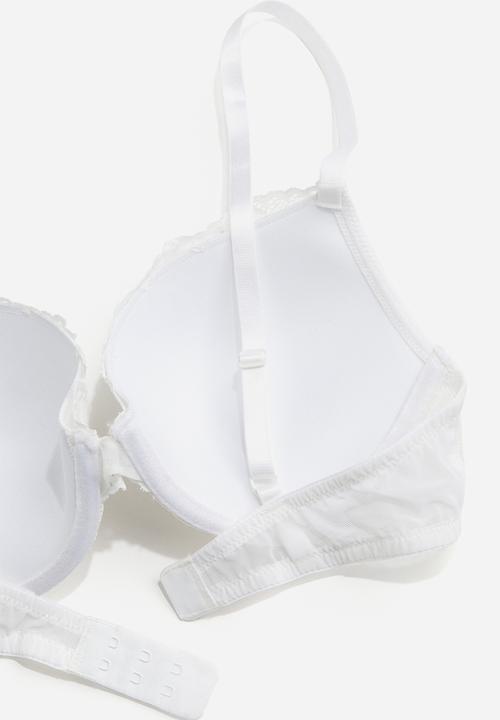 H&M - Lace push-up bra - white