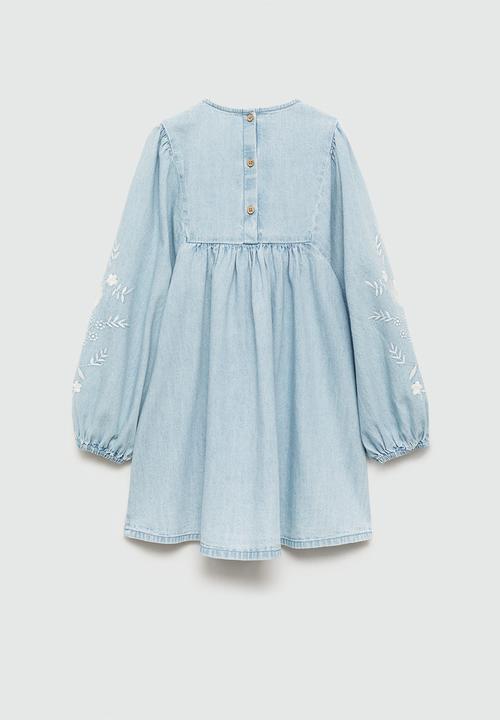 MANGO - Dress molly - open blue