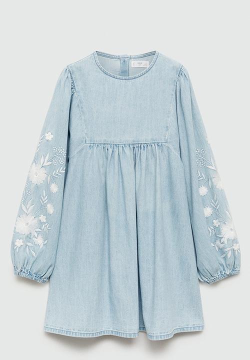 MANGO - Dress molly - open blue