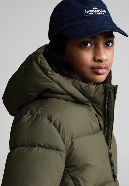 MANGO - Puffer coat amerlong - beige/khaki