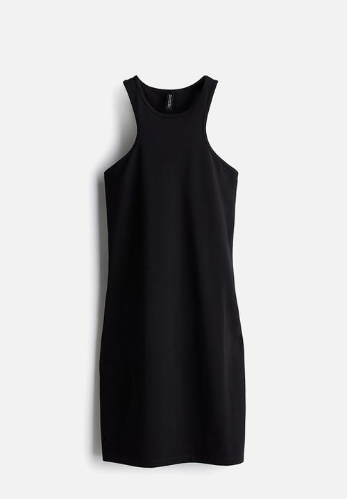 H&M - Ribbed bodycon dress - black
