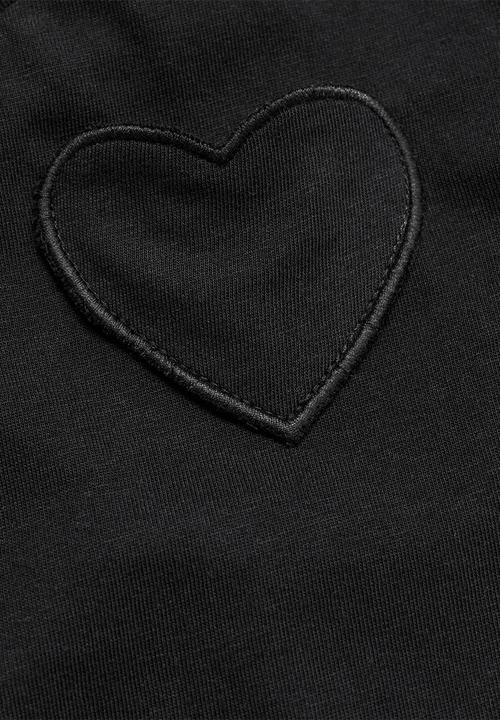 MANGO - T-shirt heart - black