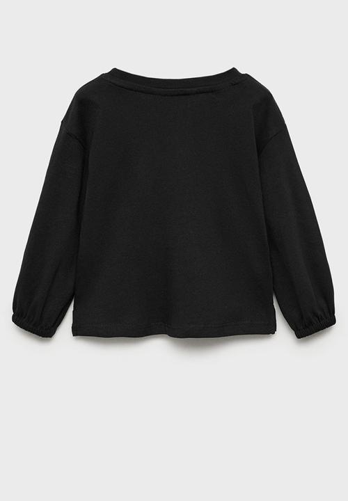 MANGO - T-shirt heart - black