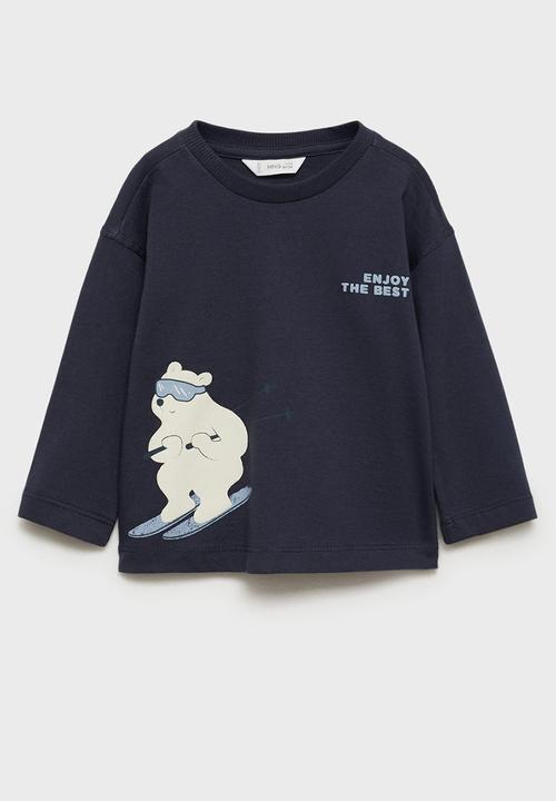 MANGO - T-shirt skibear - navy