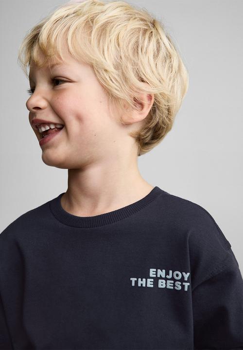 MANGO - T-shirt skibear - navy