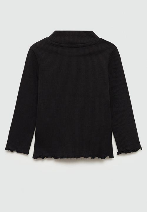 MANGO - T-shirt turbob - black