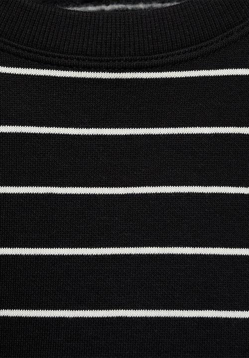 MANGO - Sweatshirt stripes7 - black