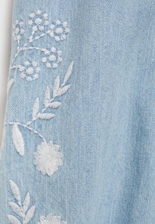 MANGO - Blouse marta - open blue