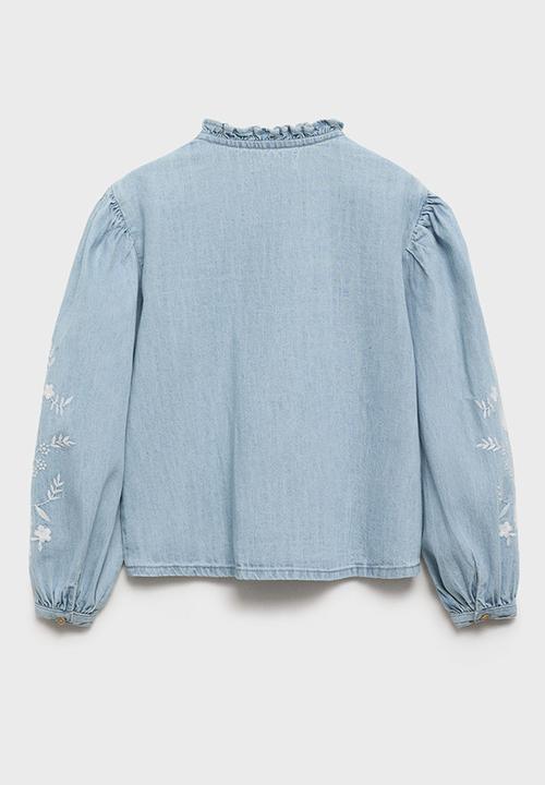 MANGO - Blouse marta - open blue