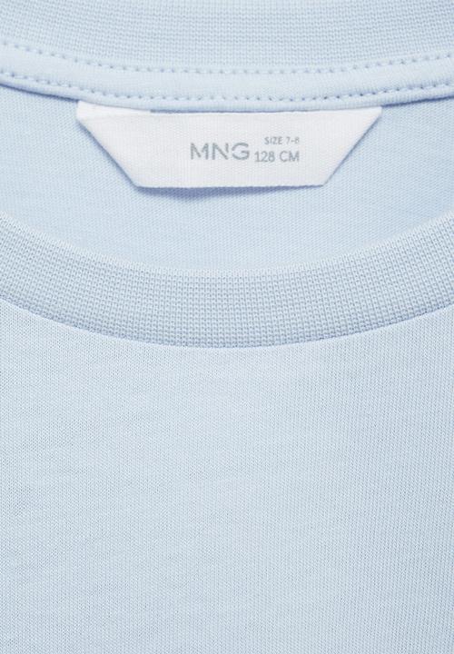MANGO - T-shirt chiffy - light pastel blue