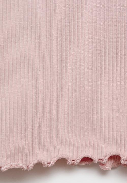MANGO - T-shirt turborib - pink