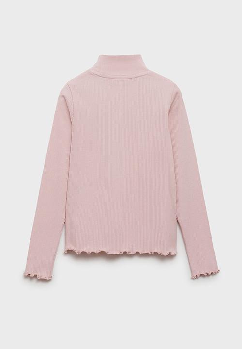 MANGO - T-shirt turborib - pink