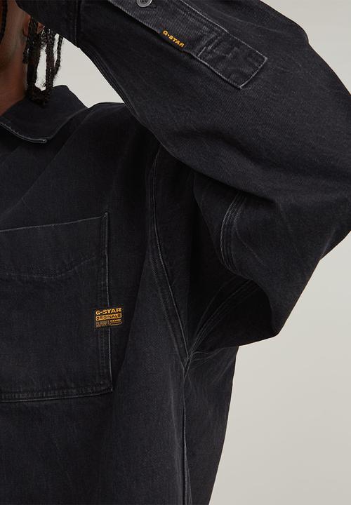 G-STAR - Boxy Fit shirt l\s - worn in black obsidian