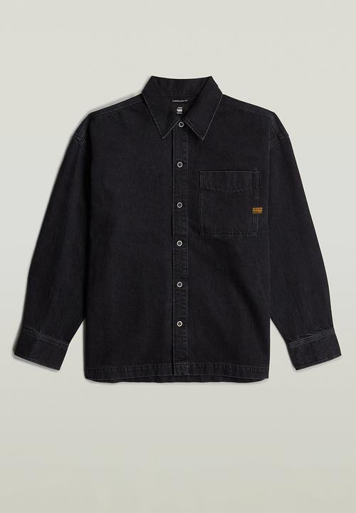 G-STAR - Boxy Fit shirt l\s - worn in black obsidian