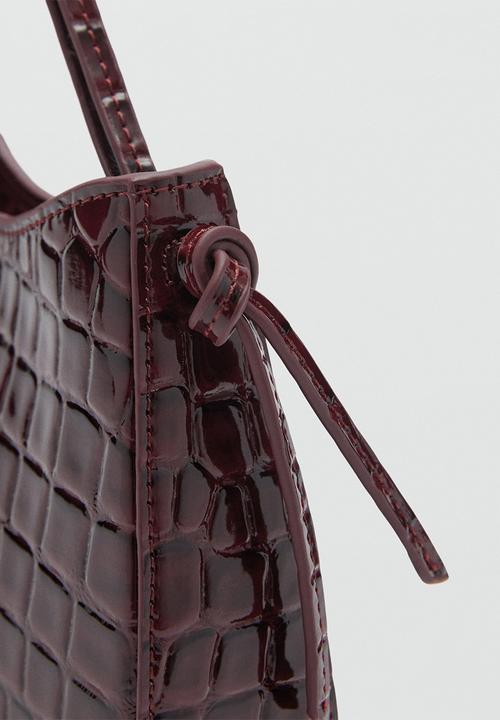 MANGO - Loles shoulder bag - dark red