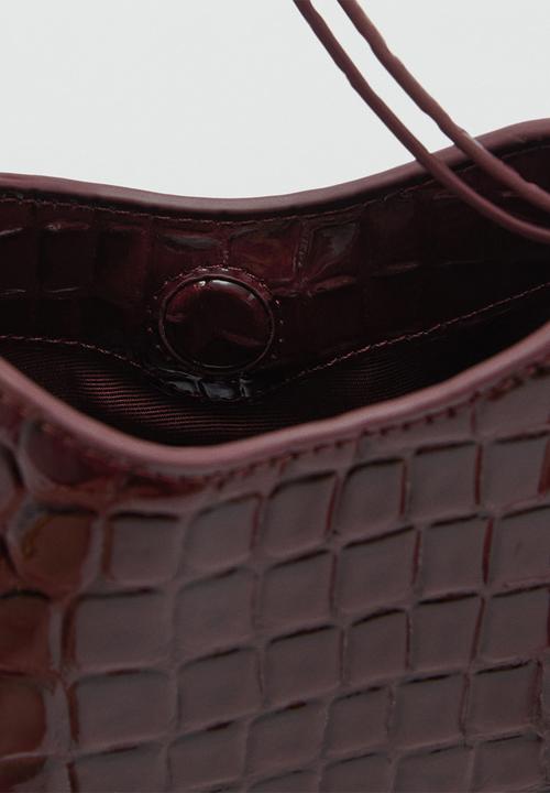 MANGO - Loles shoulder bag - dark red