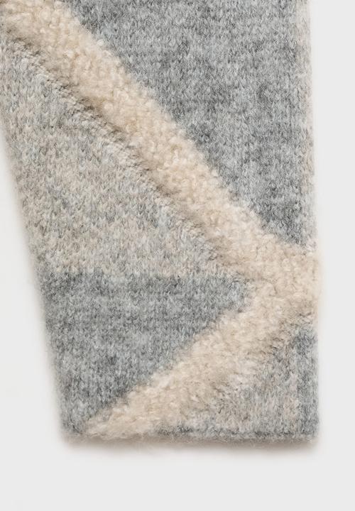 MANGO - Plus Sweater Rombu - Gray