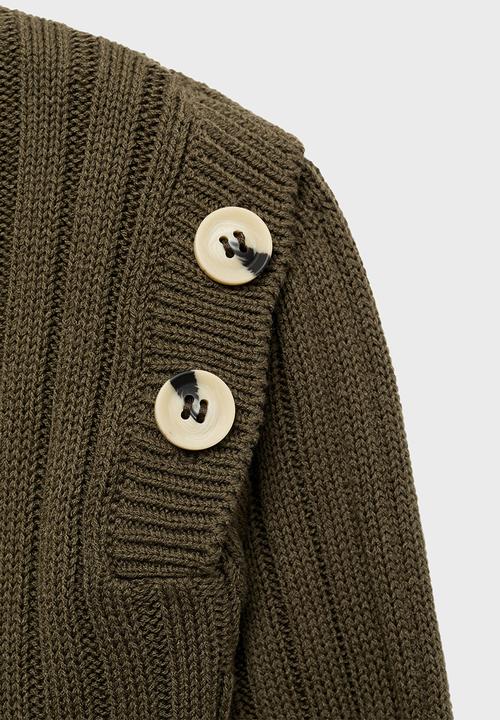 MANGO - Plus Sweater Selva - Khaki