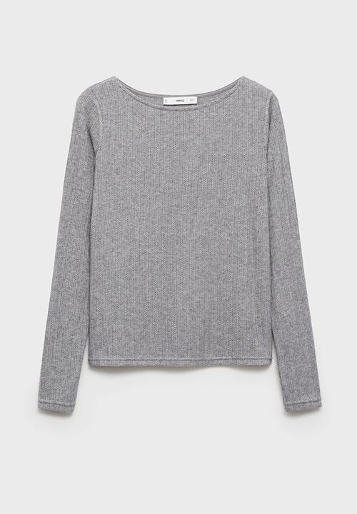 MANGO - Plus T-Shirt Pointe - Medium Gray