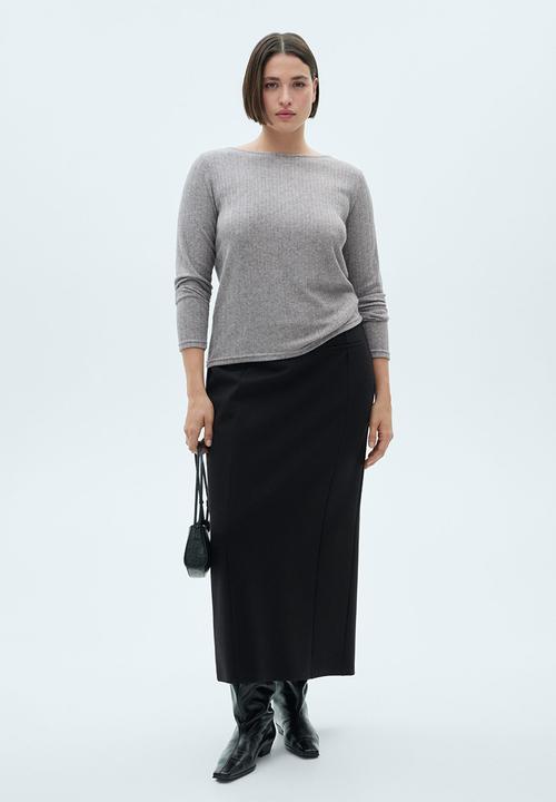MANGO - Plus T-Shirt Pointe - Medium Gray
