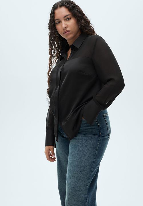 MANGO - Plus Shirt Doyle - Black