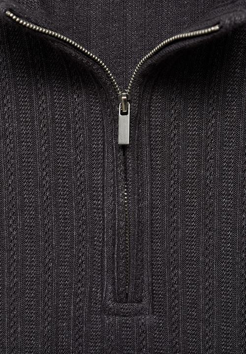 MANGO - Plus Sweatshirt Pointel - Dark Grey
