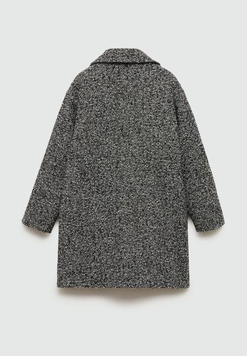 MANGO - Coat pimienta - black